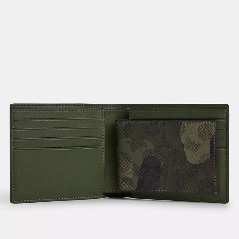 NWT COACH 3 In 1 Wallet In Signature Camo Print - Picture 3 of 6